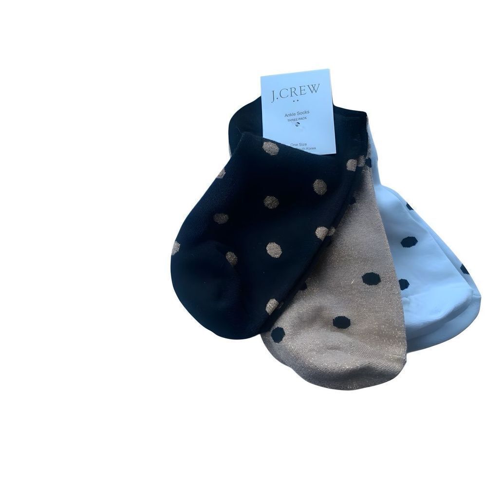 J. Crew Polka- Dot Ankle Socks Three-pack